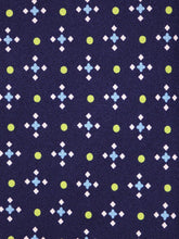 Cravatta blu scuro OFELIA in seta stampata - Particolare